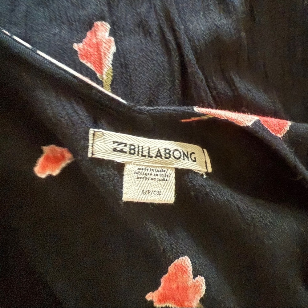 Billabong Black Floral Mini Dress - Picture 10 of 12